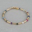 Jéh Jewels Jéh Jewels armband, GoldFilled met regenboog edelsteentjes, 19.5 cm