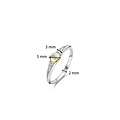 Ti Sento Milano TI SENTO MILANO 12305MW Zilver gerhodineerde ring met verguld en parelmoer zirconia