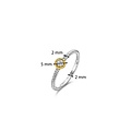 Ti Sento Milano TI SENTO MILANO 12306ZY Zilver gerhodineerde ring, getorst met vergulde zetrand en zirconia