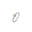 Ti Sento Milano TI SENTO MILANO 12306ZY Zilver gerhodineerde ring, getorst met vergulde zetrand en zirconia