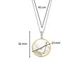 Ti Sento Milano TI SENTO MILANO 6826CN Zodiac cliphanger Steenbok, zilver verguld met parelmoer en zirconia's (incl collier)