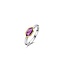 Ti Sento Milano TI SENTO MILANO 12312PU Zilver gerodineerde ring met vergulde zeshoek zetrand met paarse zirconia