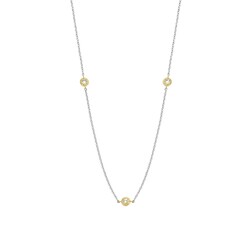 TI SENTO MILANO 34035ZY/42 Zilver gerhodineerd collier, met 3 zetkastjes