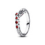 Pandora PANDORA GAME OF THRONES 192968C01  Project House Dragon sterling silver ring with salsa red crystal