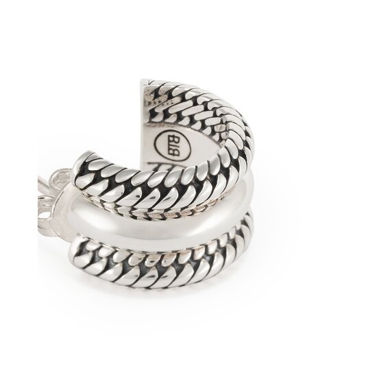 Buddha to Buddha BUDDHA TO BUDDHA 430 one Ben Triple Earhoop Silver Single Piece