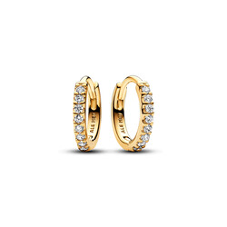 PANDORA 263015C01 14k gold-plated hoop earrings