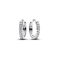 Pandora PANDORA 293015C01 Sterling silver hoop earrings with zirconia