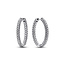 Pandora PANDORA 293016C01 Sterling silver hoop earrings with zirconia, 26 mm