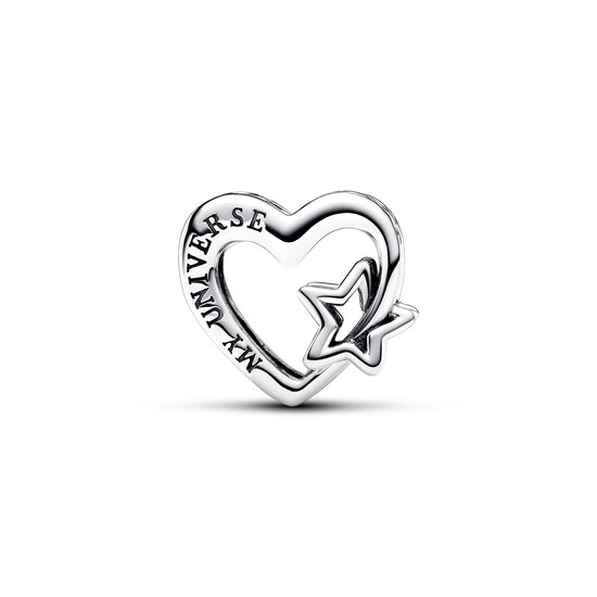 Pandora PANDORA 792829C00 Hearts sterling silver charm with stars