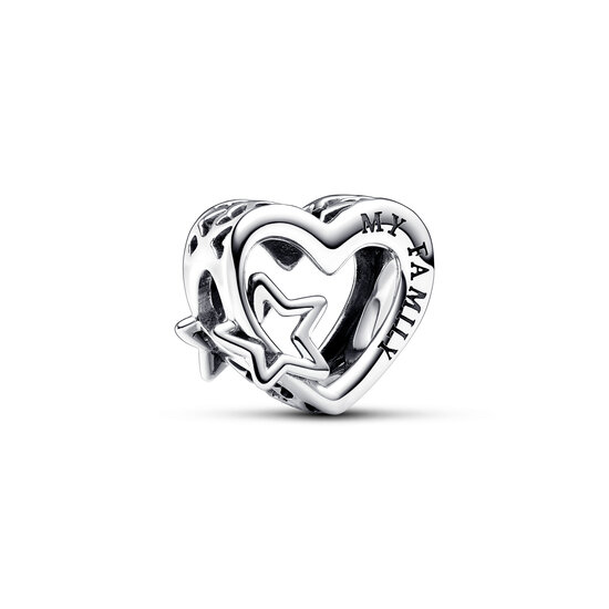 Pandora PANDORA 792829C00 Hearts sterling silver charm with stars