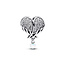 Pandora PANDORA 792980C01 Angel wing sterling silver charm with zirconia and lab-created opal