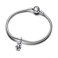 Pandora PANDORA 792986C01 Teddy bear sterling silver dangle with fancy fairy tale pink zirconia
