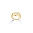 Collectie Milikan Huiscollectie 14krt geelgouden ring fantasie bladvorm met diamant tot. 0.04ct H/SI, 1056377