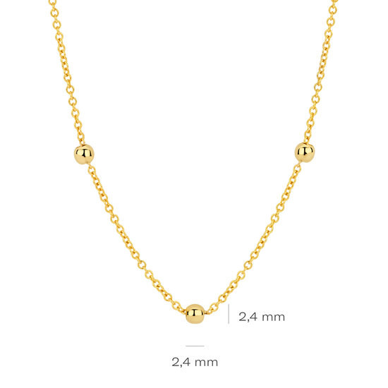 Blush BLUSH 14krt geelgouden bolletjescollier, 42 cm, 3145YGO