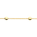 Blush BLUSH 14krt geelgouden armband 5x platte bollen, 18.5 cm, 2222YGO