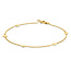 Blush BLUSH 14krt geelgouden armband 5x platte bollen, 18.5 cm, 2222YGO