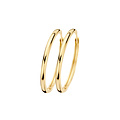 Blush BLUSH 14krt geelgouden klapcreolen U-profiel buis, rond, 1.8 mm dik en rond 25 mm 7311YGO