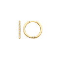 Blush BLUSH 14krt geelgouden klapcreolen rond 14 mm, 1.5 mm breed met zirconia's 7309YZI