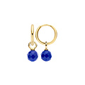 Blush BLUSH 14krt geelgouden creoolhangers, gefacetteerd bolletje Lapis Lazuli 6 mm, 9046YLA (UITLOPEND)