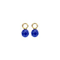 Blush BLUSH 14krt geelgouden creoolhangers, gefacetteerd bolletje Lapis Lazuli 6 mm, 9046YLA (UITLOPEND)