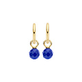 Blush BLUSH 14krt geelgouden creoolhangers, gefacetteerd bolletje Lapis Lazuli 6 mm, 9046YLA (UITLOPEND)