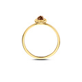Blush BLUSH 14krt geelgouden ring met ovaal gefacetteerde labradoriet in rand 1239YBQ