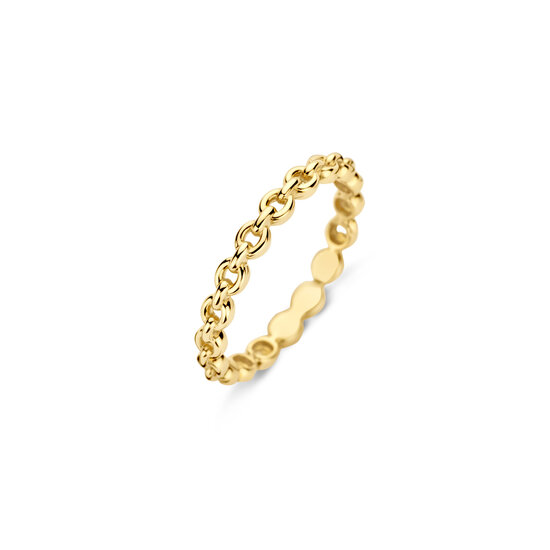 Blush BLUSH 14krt geelgouden aanschuifring, fijn schakelwerk, 1246YGO