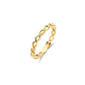 Blush BLUSH 14krt geelgouden aanschuifring, ovaal gevlochten, 1245YGO