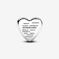 Pandora PANDORA 792015C00_E063 Netherlands flag heart sterling silver charm with enamel