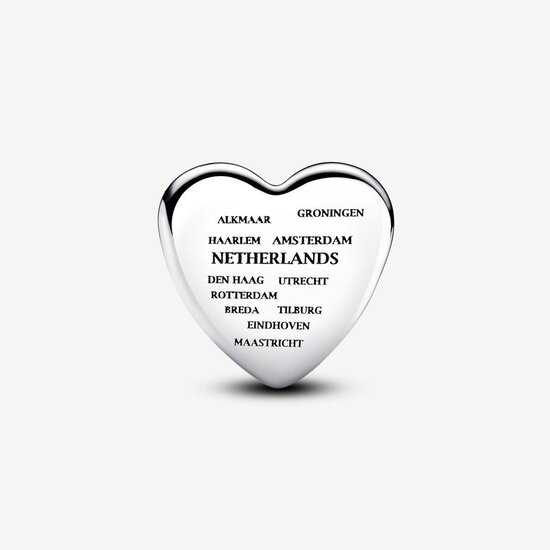 Pandora PANDORA 792015C00_E063 Netherlands flag heart sterling silver charm with enamel