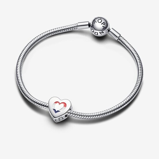 Pandora PANDORA 792015C00_E063 Netherlands flag heart sterling silver charm with enamel