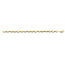 Fjory Fjory geelgouden / witgouden collier 41-FANK0645 | 45cm, Bicolor 14 karaat goud met zilveren kern, fantasie ankerschakel