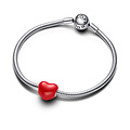 Pandora PANDORA 793087C01 Heart sterling silver charm with color changing red enamel