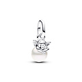 Pandora PANDORA 793108C01 Cupid angel sterling silver mini dangle with treated freshwater cultured pearl