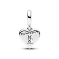 Pandora PANDORA 793119C01 Padlock heart sterling silver double dangle with zirconia and red enamel