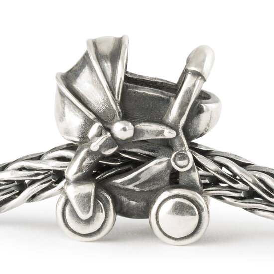 Trollbeads TROLLBEADS TAGBE-30197 Zilveren bedel: Zachte dromen, kinderwagen
