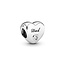 Pandora PANDORA 796458CZ Dad heart silver charm with zirconia