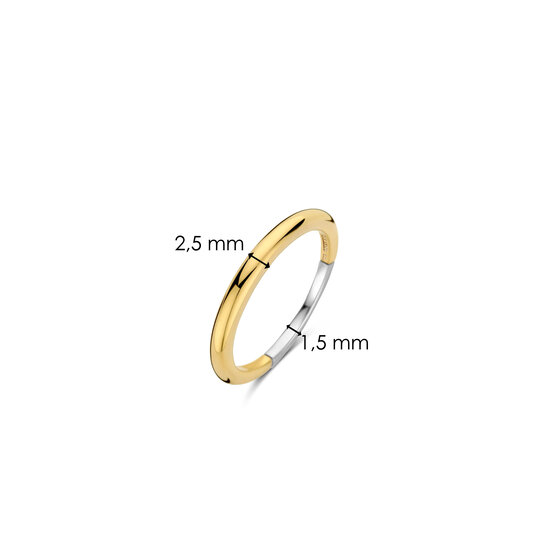 Ti Sento Milano TI SENTO MILANO 12317SY Zilver vergulde aanschuifring, 2 mm breed