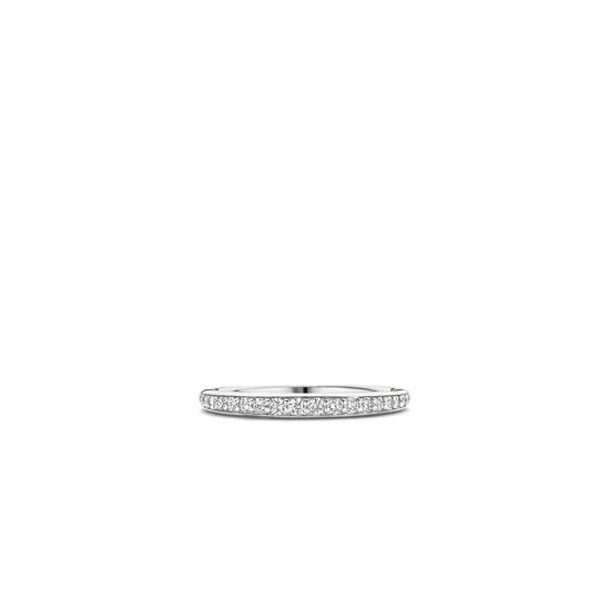 Ti Sento Milano TI SENTO MILANO 12317ZI Zilver gerhodineerde aanschuifring, pavé zirconia's