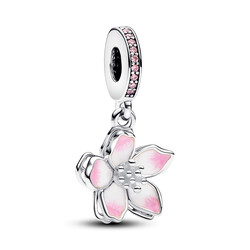 PANDORA 790667C01 Movable cherry blossom sterling silver dangle