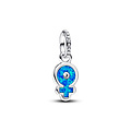 Pandora PANDORA 793181C01 Powerful women sterling silver dangle with blue lab created opal