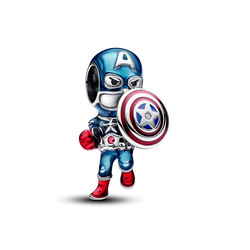 PANDORA MARVEL 793129C01 Captain America sterling silver charm