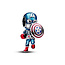 Pandora PANDORA MARVEL 793129C01 Captain America sterling silver charm with red and blue enamel and zirconia