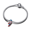 Pandora PANDORA MARVEL 793129C01 Captain America sterling silver charm with red and blue enamel and zirconia