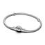 Pandora PANDORA 593211C00 Snake chain sterling silver bracelet with rose clasp,