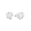 Pandora PANDORA 293209C01 White rose sterling silver stud earrings with white bioresin man-made mother of pearl