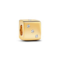 Pandora PANDORA SHINE 761269C01 Dice 14k gold-plated charm with zirconia