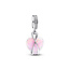 Pandora PANDORA 793202C01 Mom heart sterling silver dangle with pink lab-created opal and zirconia