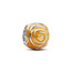 Pandora PANDORA 793212C02 Yellow rose sterling silver charm with transperent glittery yellow enamel