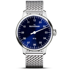 MeisterSinger No1 AM3308 / 43mm Milanees Stalen band